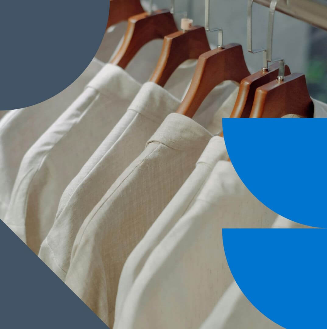 Clothes on hangers