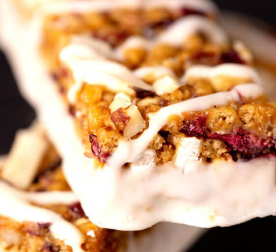 Granola /protein bars stacked upon one another