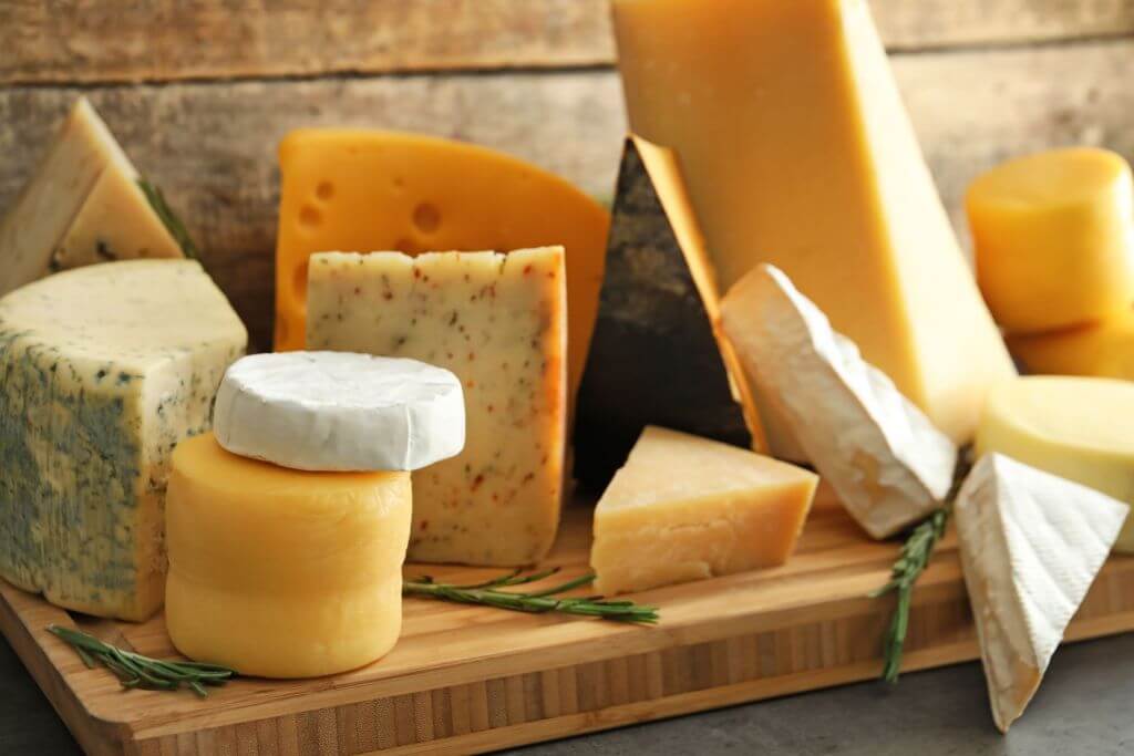 Various specialty cheeses