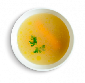 A bowl of broth